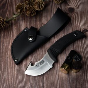 CUDEMAN (137-H) black rubber handle, black leather sheath