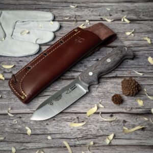SANABRIA (181-Y) brown jute scales, brown leather sheath