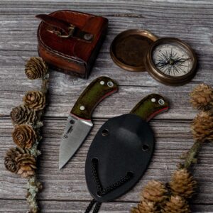 YODA (200-FK) green canvas micarta scales, black kydex sheath