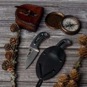 YODA (200-MK) black micarta scales, black kydex sheath